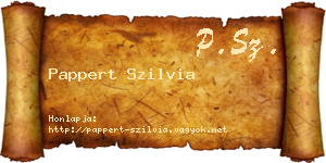 Pappert Szilvia névjegykártya