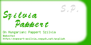 szilvia pappert business card